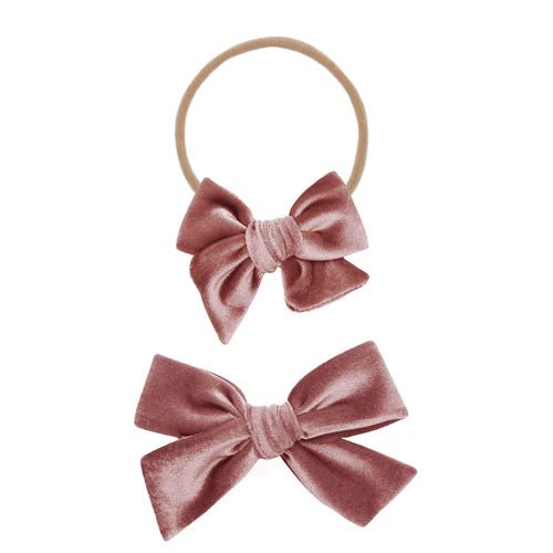 Iris Bow Velvet Headband - Lou Lou & Company Hair Accessory sold by Rosebud & Jo