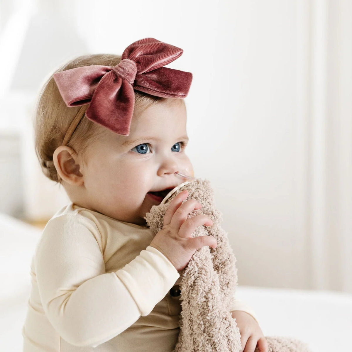 Iris Bow Velvet Headband - Lou Lou & Company Hair Accessory sold by Rosebud & Jo