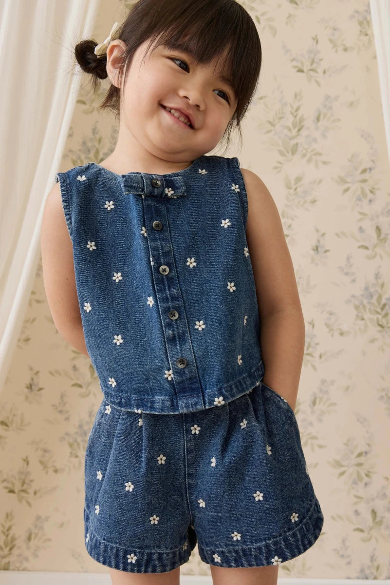 Jardine Short - Josie Floral Denim - Jamie Kay Bottoms sold by Rosebud & Jo