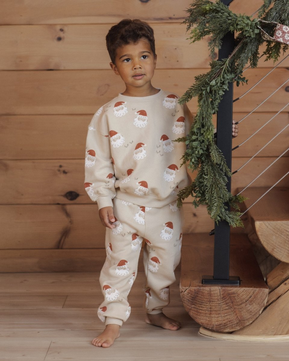 Jogger Sweatpant Santa - Rylee + Cru Bottoms sold by Rosebud & Jo