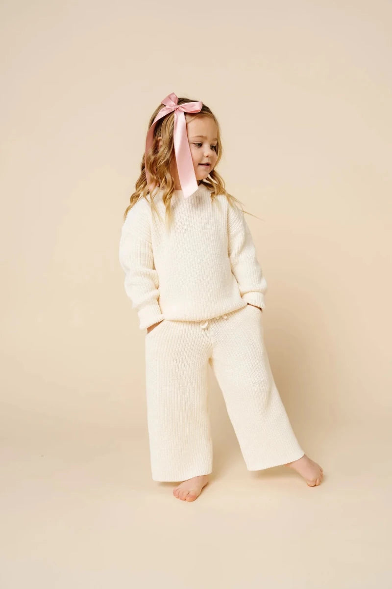 Knit Chunky Sweater - Ivory - Lou Lou & Company Tops sold by Rosebud & Jo