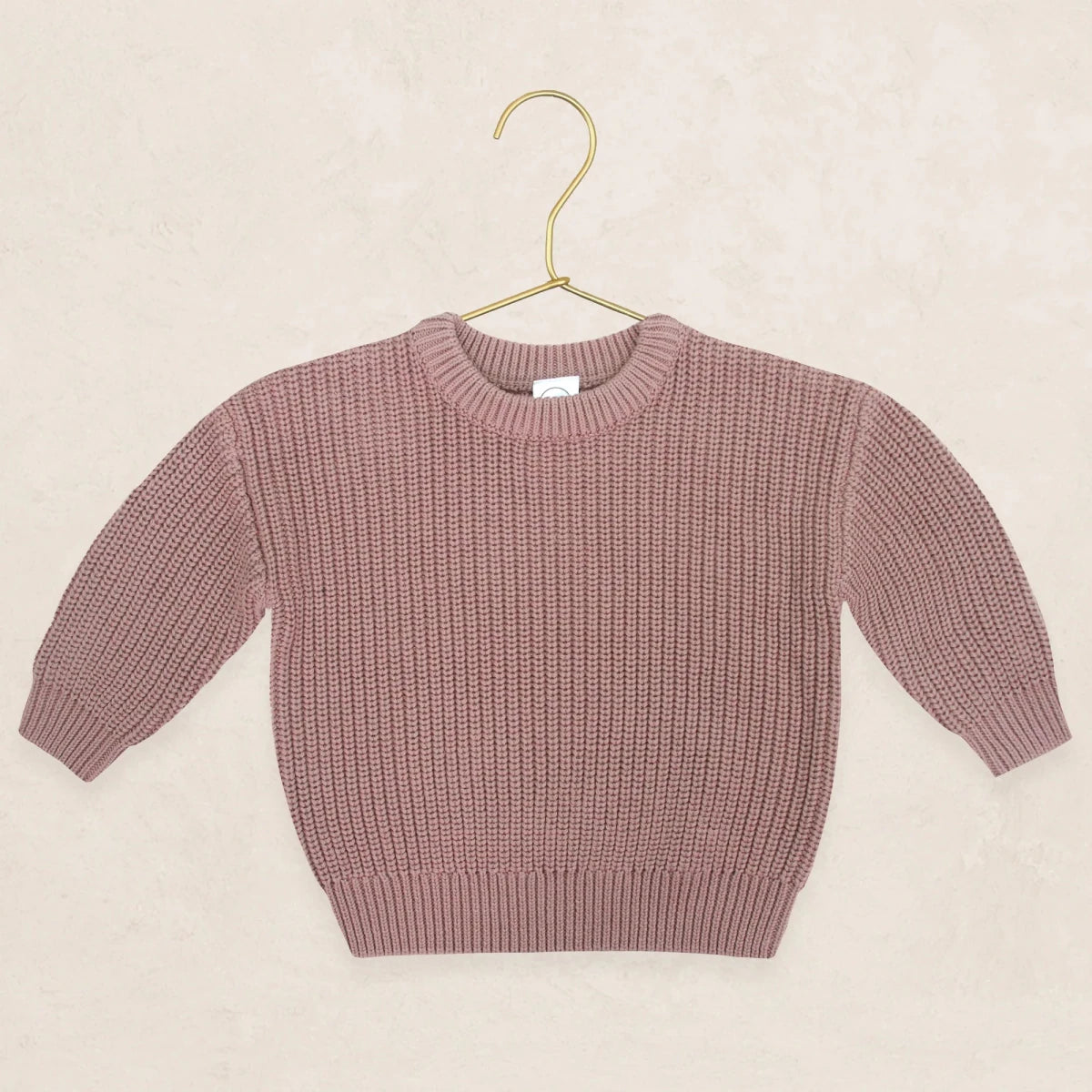 Knit Chunky Sweater - Mauve - Lou Lou & Company Tops sold by Rosebud & Jo