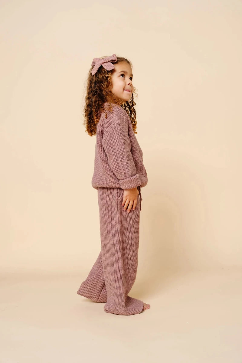 Knit Chunky Sweater - Mauve - Lou Lou & Company Tops sold by Rosebud & Jo