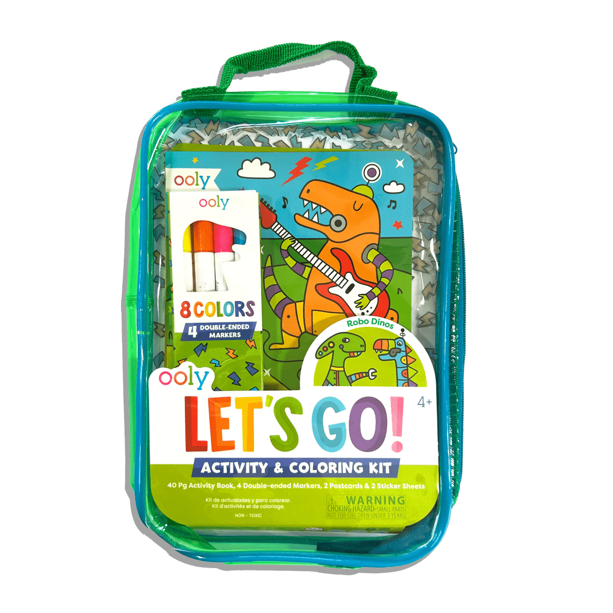Let's Go! Activity & Coloring Kit - Robo Dinos - OOLY Art sold by Rosebud & Jo