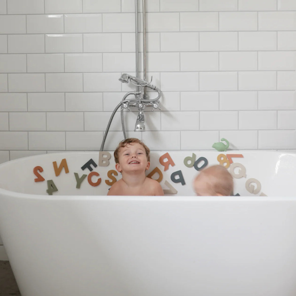 Letters & Numbers Bath Play Set - Mushie Bath Toy sold by Rosebud & Jo
