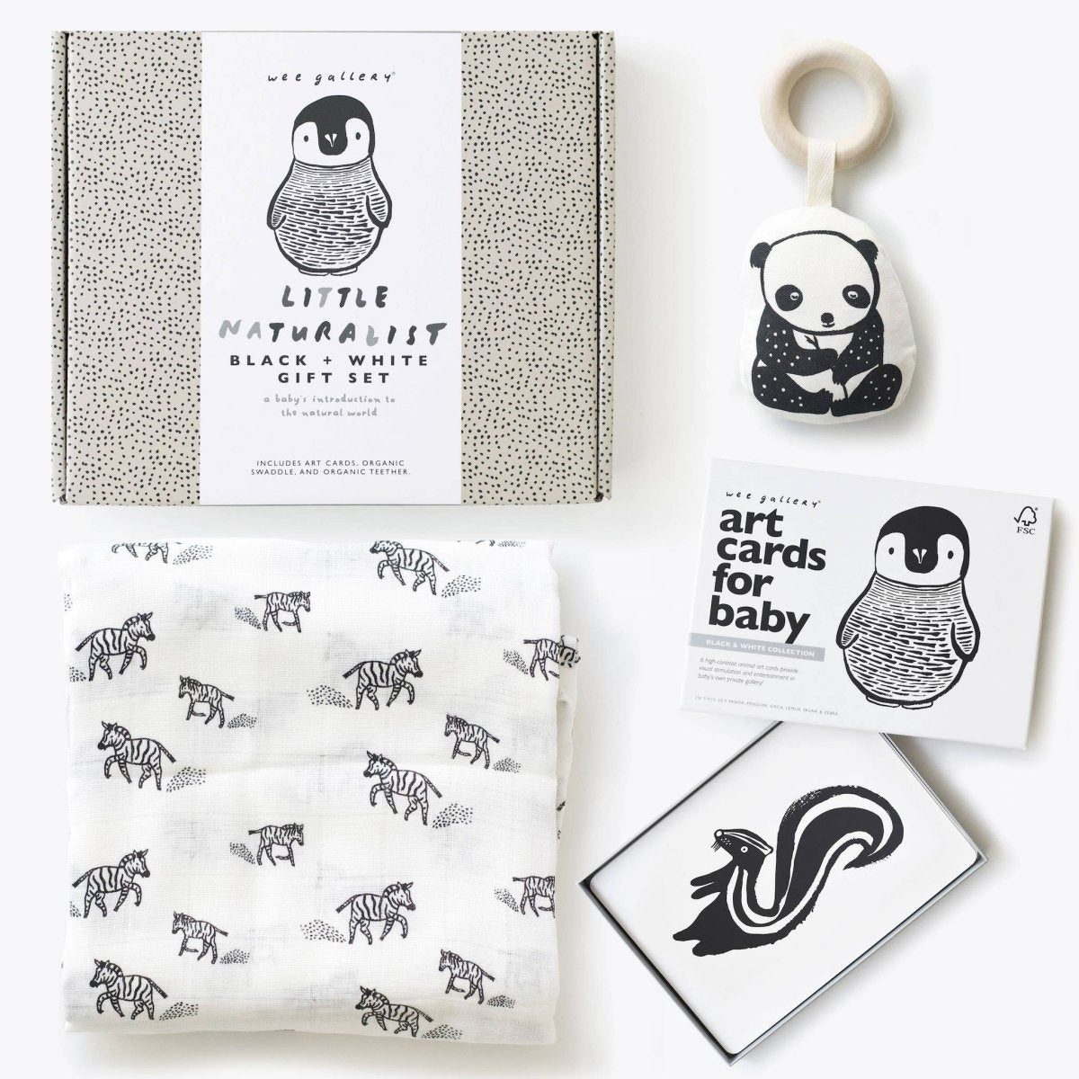 Little Naturalist Gift Set - Black & White - Wee Gallery Toys sold by Rosebud & Jo