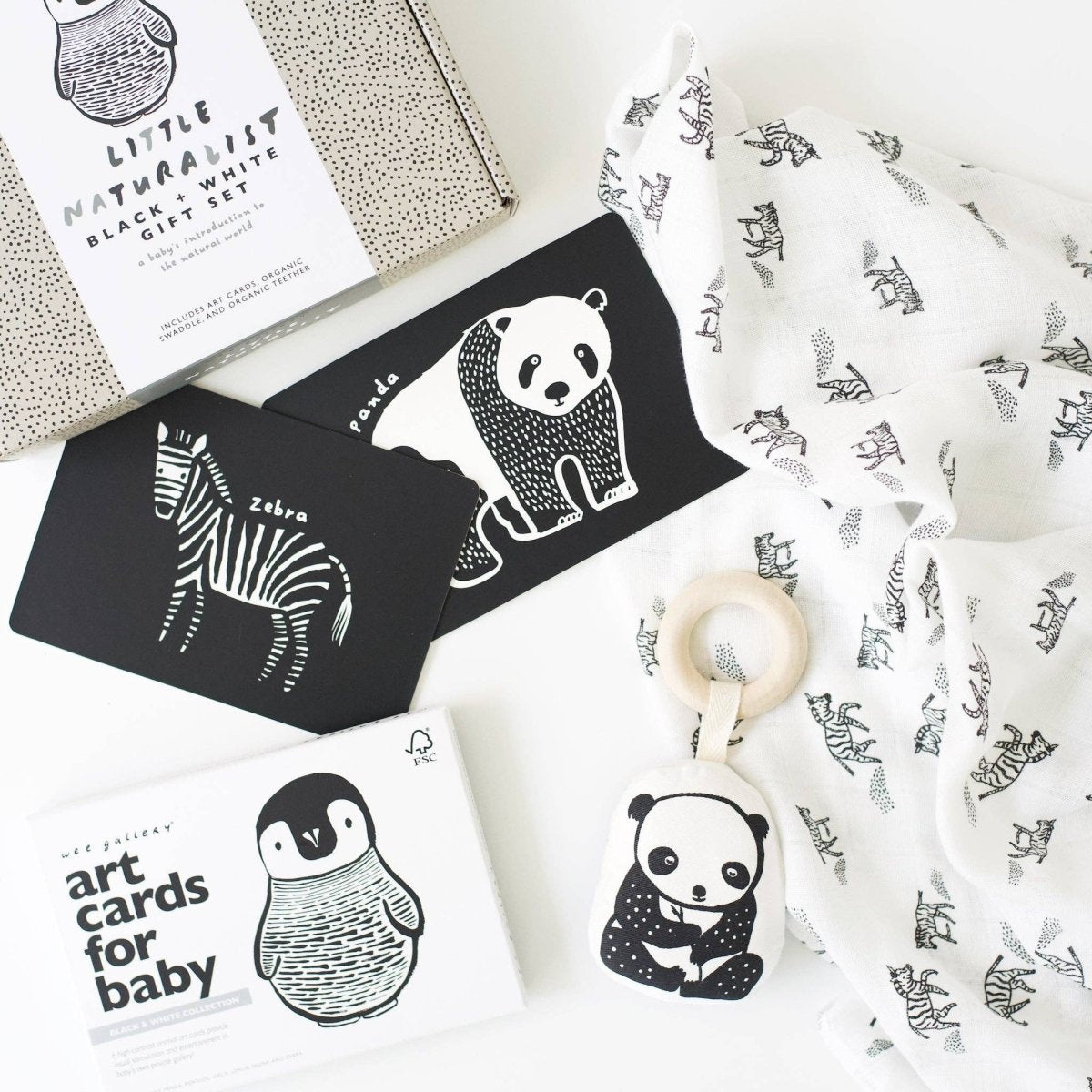 Little Naturalist Gift Set - Black & White - Wee Gallery Toys sold by Rosebud & Jo