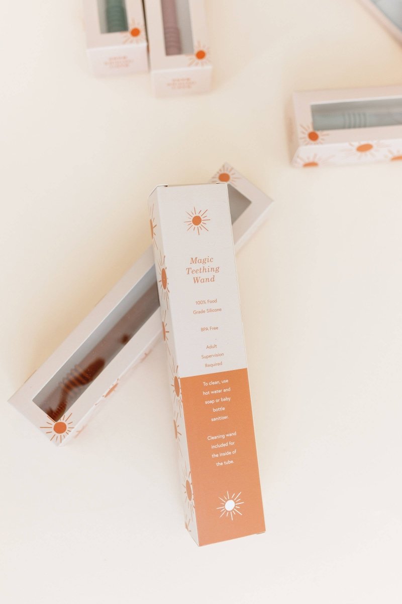 Magic Teething Wand: Grey - Chewable Charm Teether sold by Rosebud & Jo