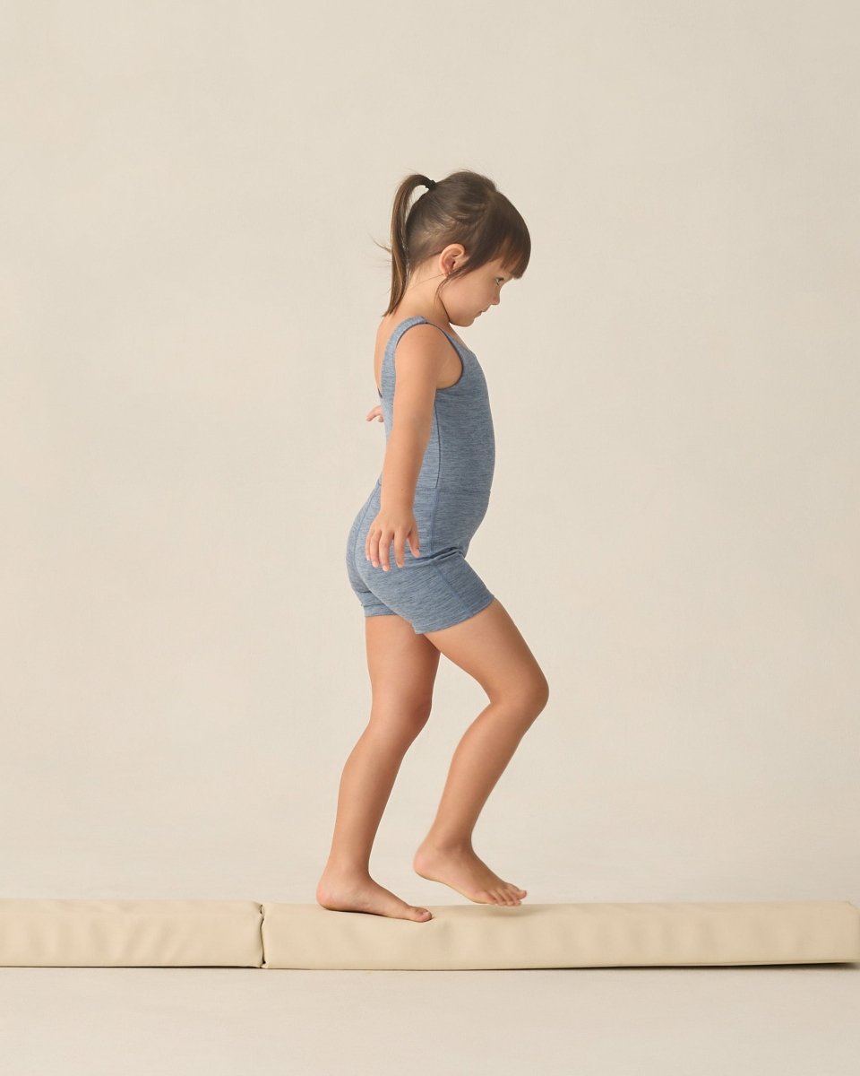 Malibu Bodysuit || Heathered Marine - Rylee + Cru Bodysuits/Onesies sold by Rosebud & Jo