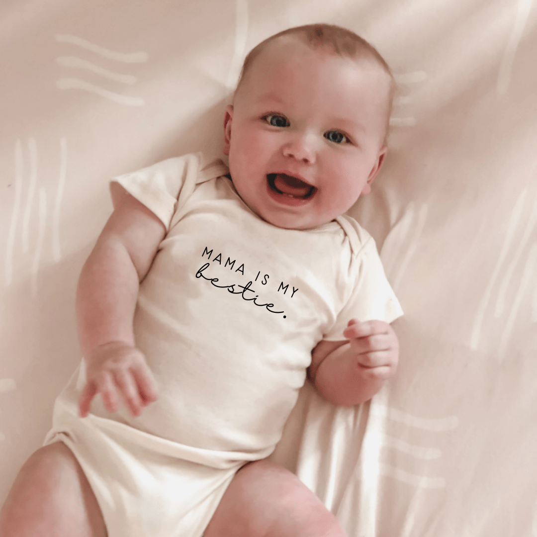 Mama is My Bestie Organic Cotton Bodysuit - Tenth & Pine Baby & Toddler Clothing sold by Rosebud & Jo
