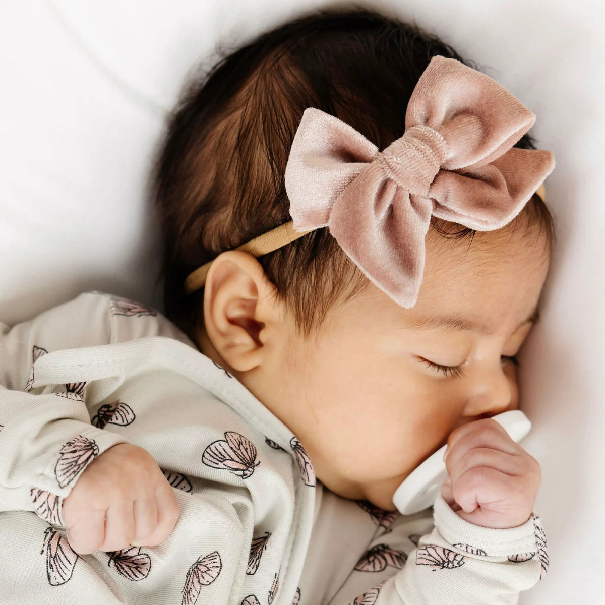 Mauve Bow Velvet Headband - Lou Lou & Company Hair Accessory sold by Rosebud & Jo