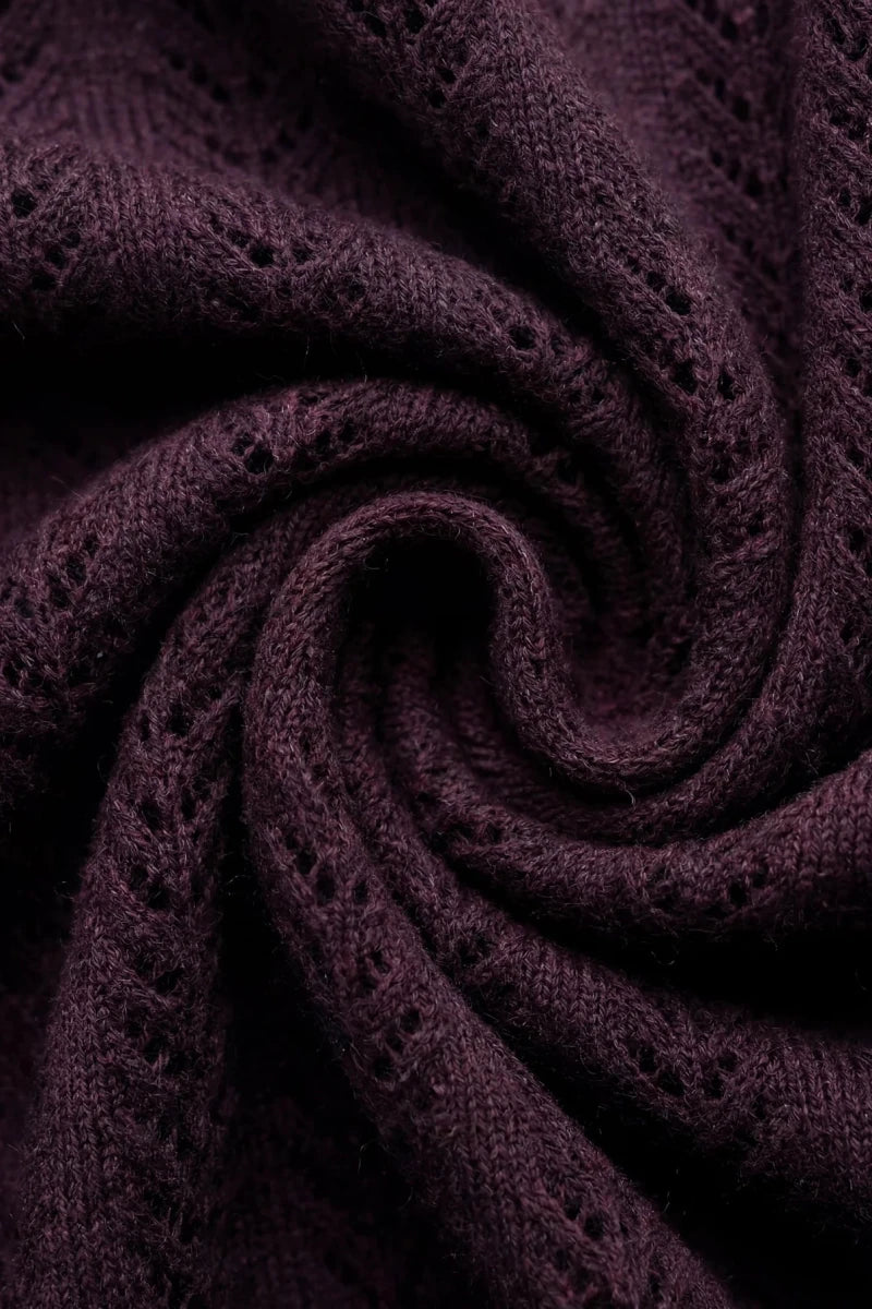 Maxine Knitted Cardigan - Blackcurrant - Jamie Kay Tops sold by Rosebud & Jo
