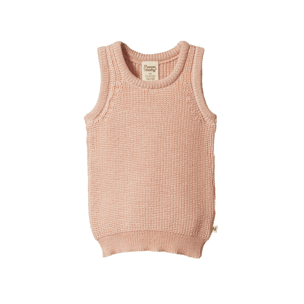 Merino Knit Vest in Dusty Rose - Nature Baby Baby & Toddler Clothing sold by Rosebud & Jo