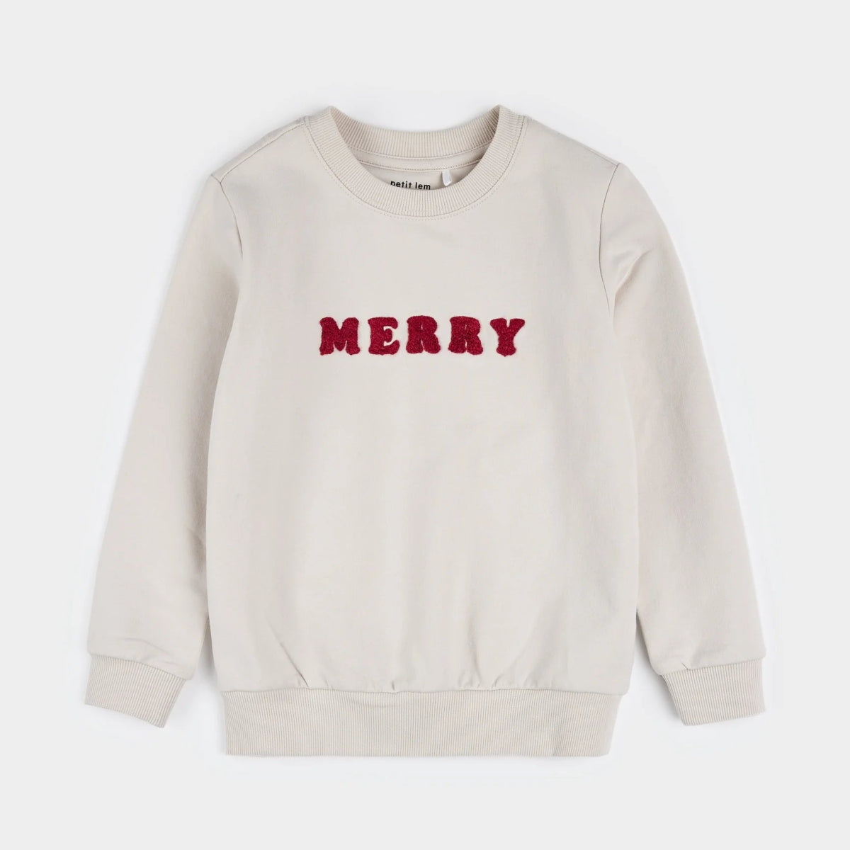 Merry on Crème Fleece Sweatshirt - Petite Lem Baby & Toddler Clothing sold by Rosebud & Jo