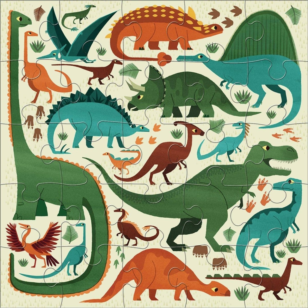Mighty Dinosaurs Jumbo Puzzle - Chronicle Books Puzzle sold by Rosebud & Jo