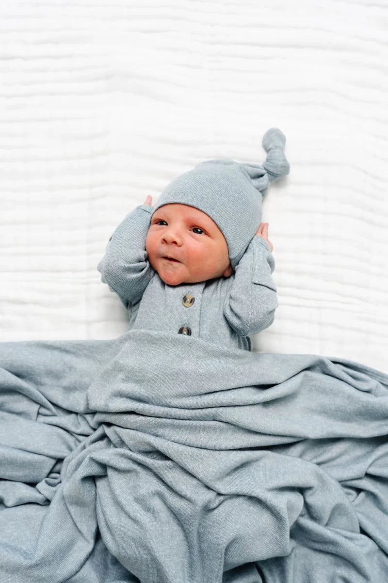 Miller Plush Knit Top Knot Hat - Lou Lou & Company Hats sold by Rosebud & Jo