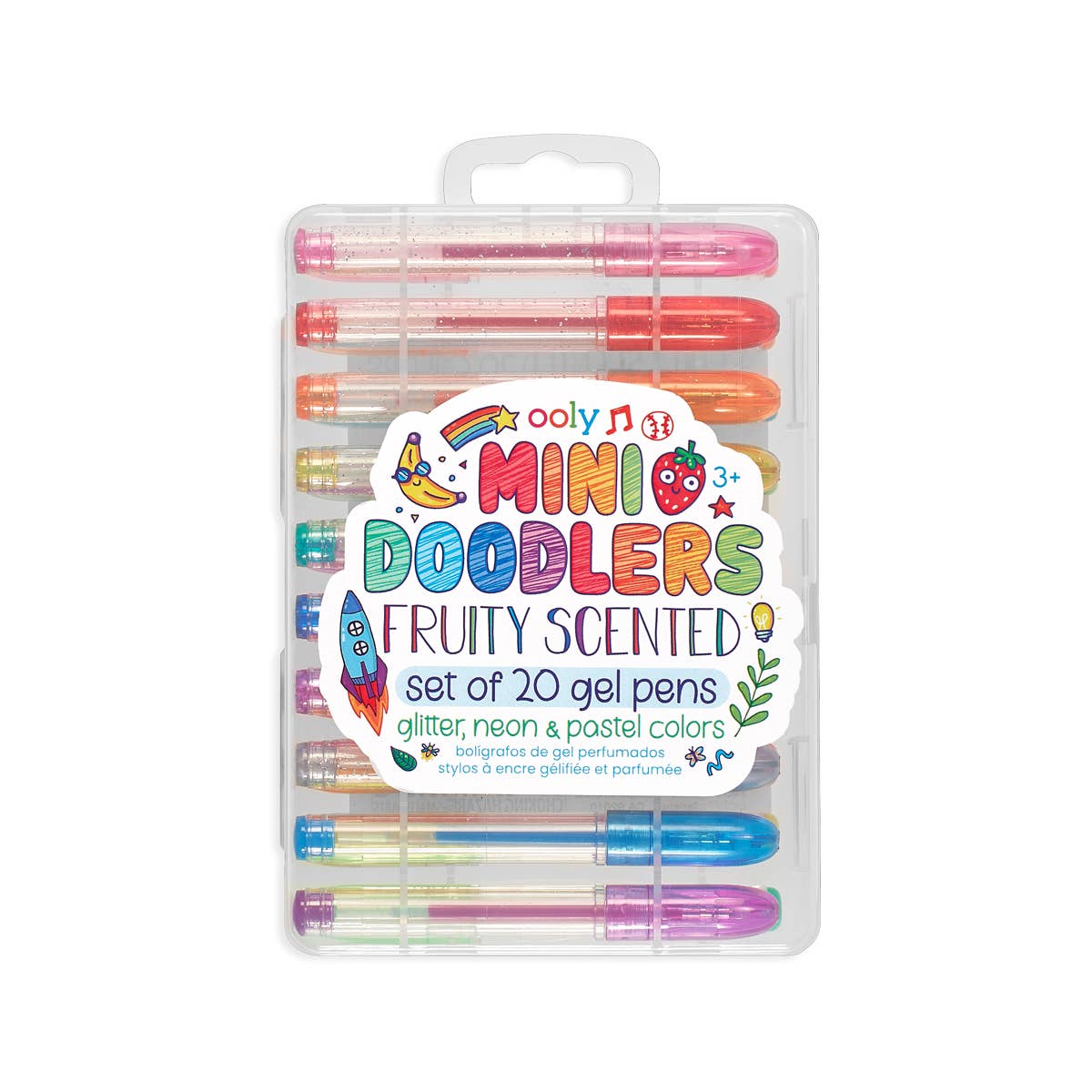 Mini Doodlers Fruity Scented Gel Pens - Set of 20 - OOLY Art sold by Rosebud & Jo