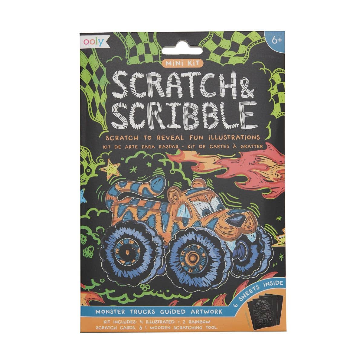 Mini Scratch & Scribble Art Kit: Monster Truck - OOLY Art sold by Rosebud & Jo