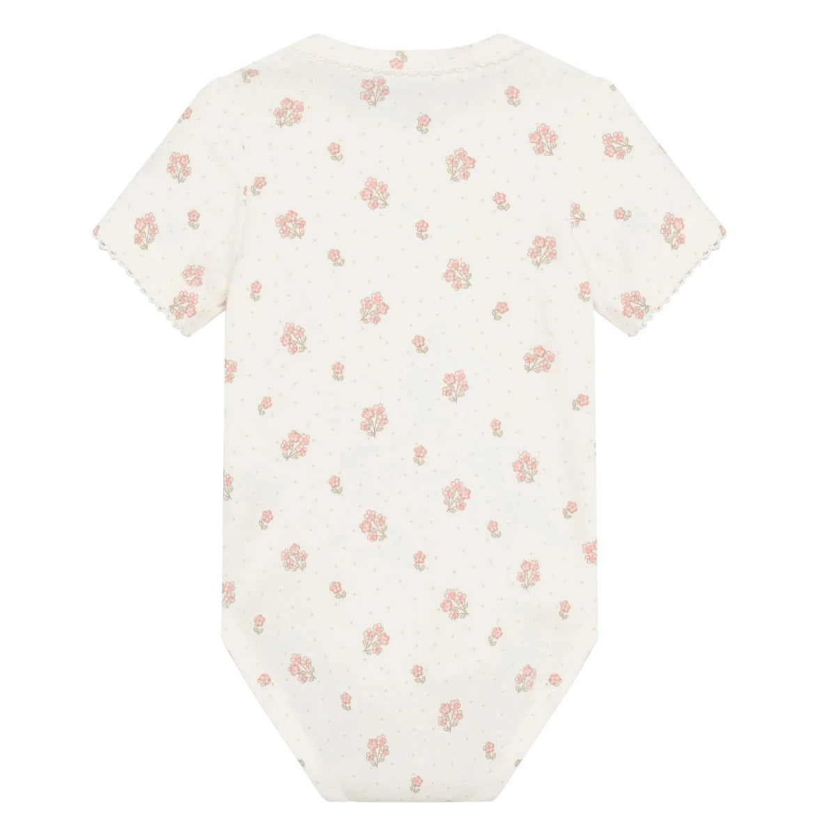 Minymo Floral Print Bodysuit with Wavy Edge - Minymo Bodysuits/Onesies sold by Rosebud & Jo