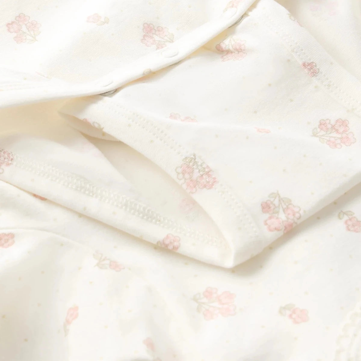 Minymo Floral Print Bodysuit with Wavy Edge - Minymo Bodysuits/Onesies sold by Rosebud & Jo