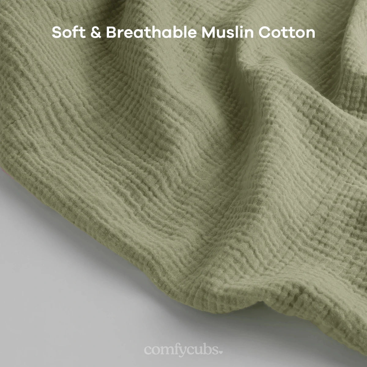 Muslin Nursing Cover - Sage - Comfy Cubs Pregnancy & Postpartum Essentials sold by Rosebud & Jo