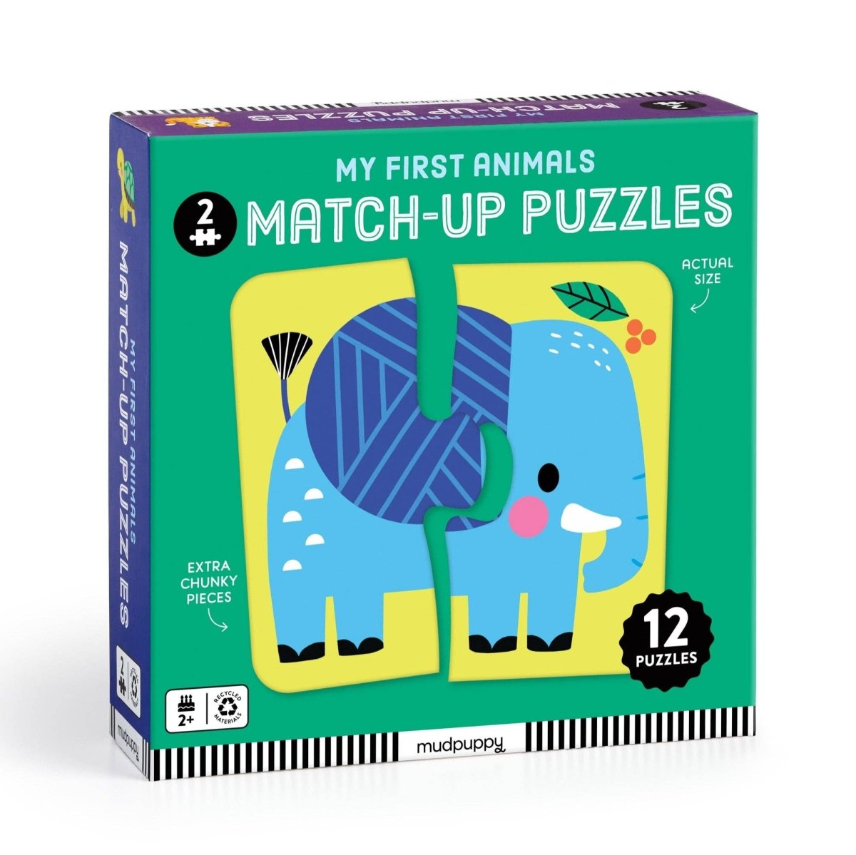 My First Animals 2 Piece Match-up Puzzles - Chronicle Books Toys sold by Rosebud & Jo