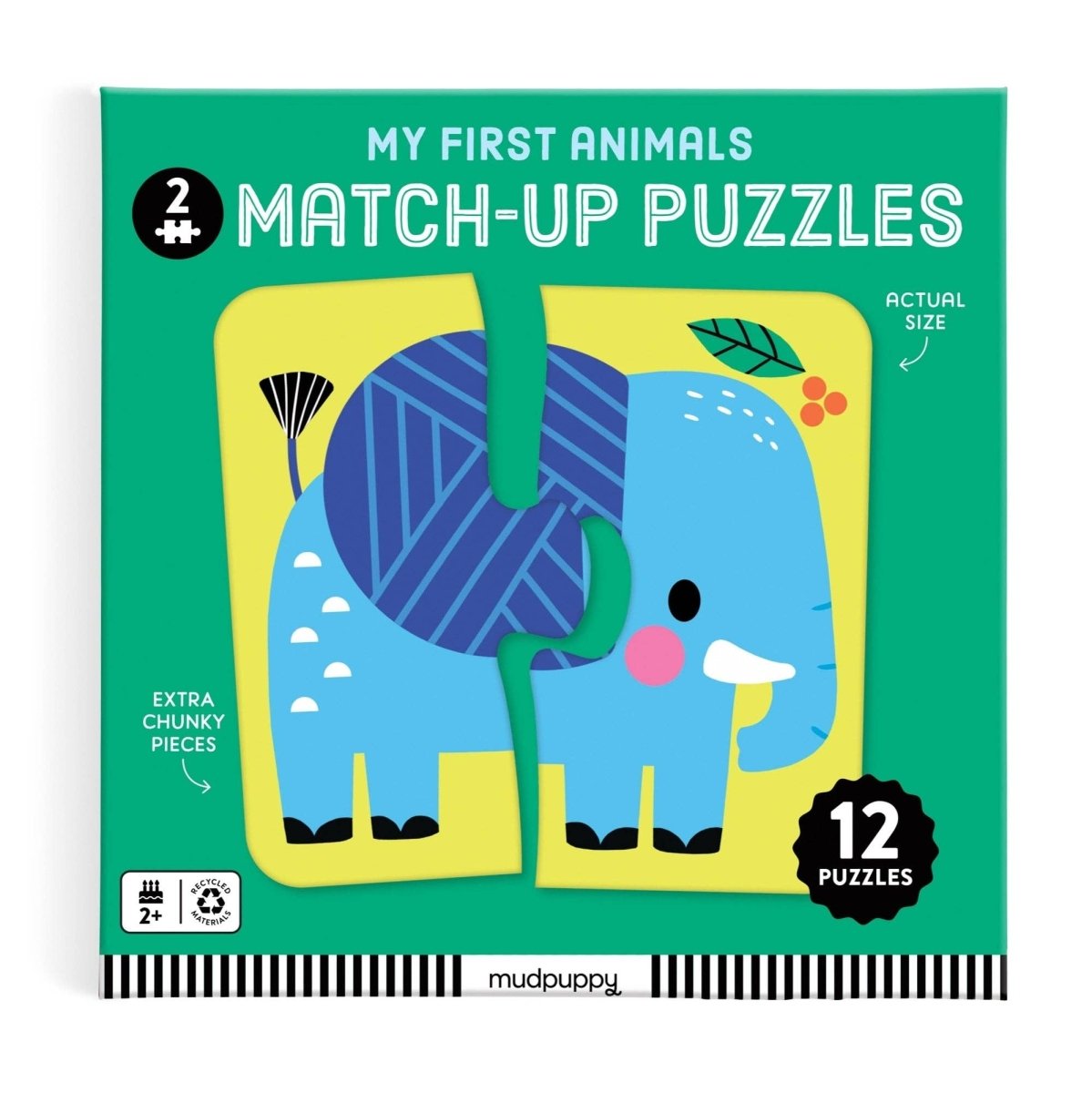 My First Animals 2 Piece Match-up Puzzles - Chronicle Books Toys sold by Rosebud & Jo