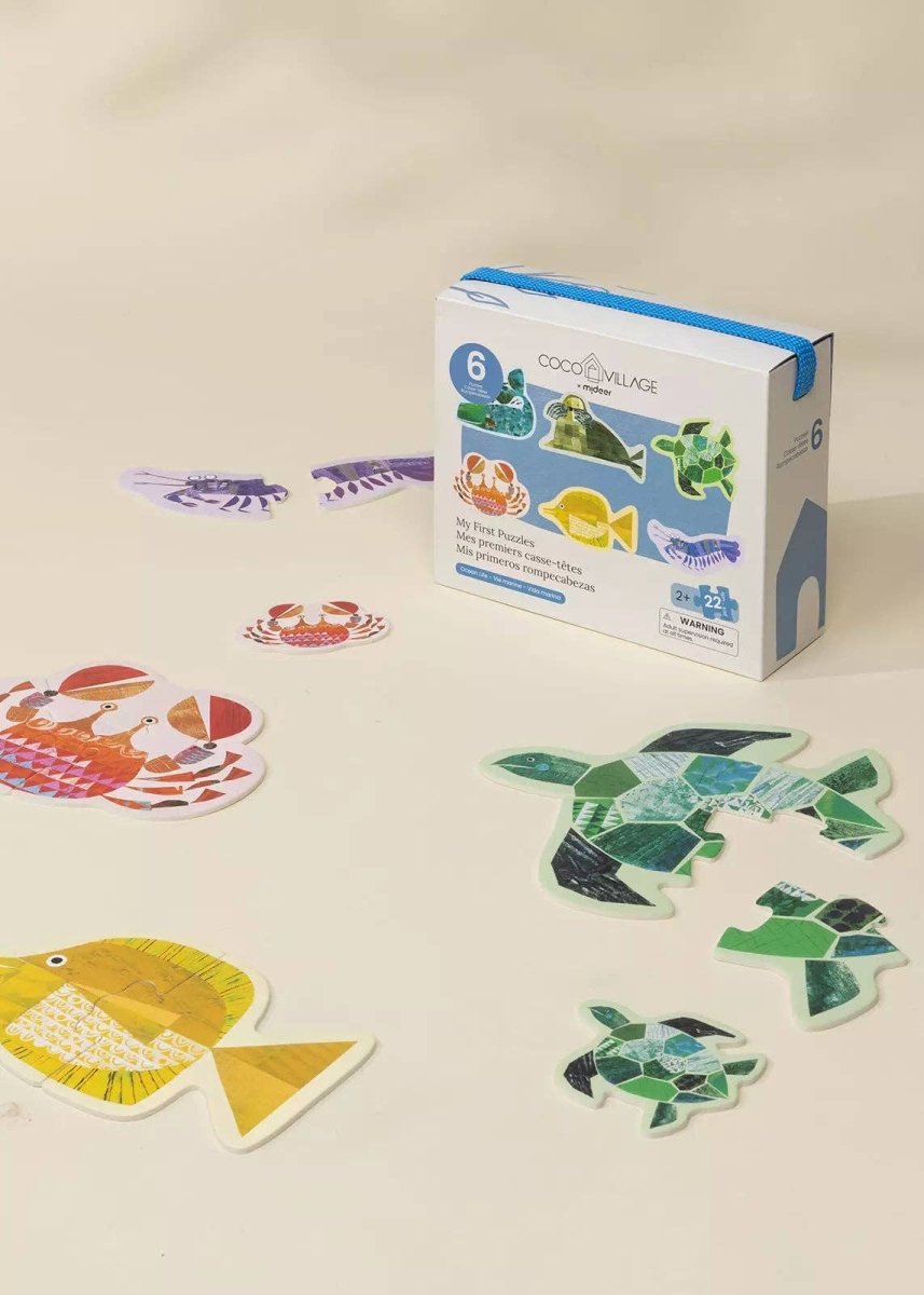 My First Puzzles - Ocean Life (6 puzzles) - Coco Village Toys sold by Rosebud & Jo