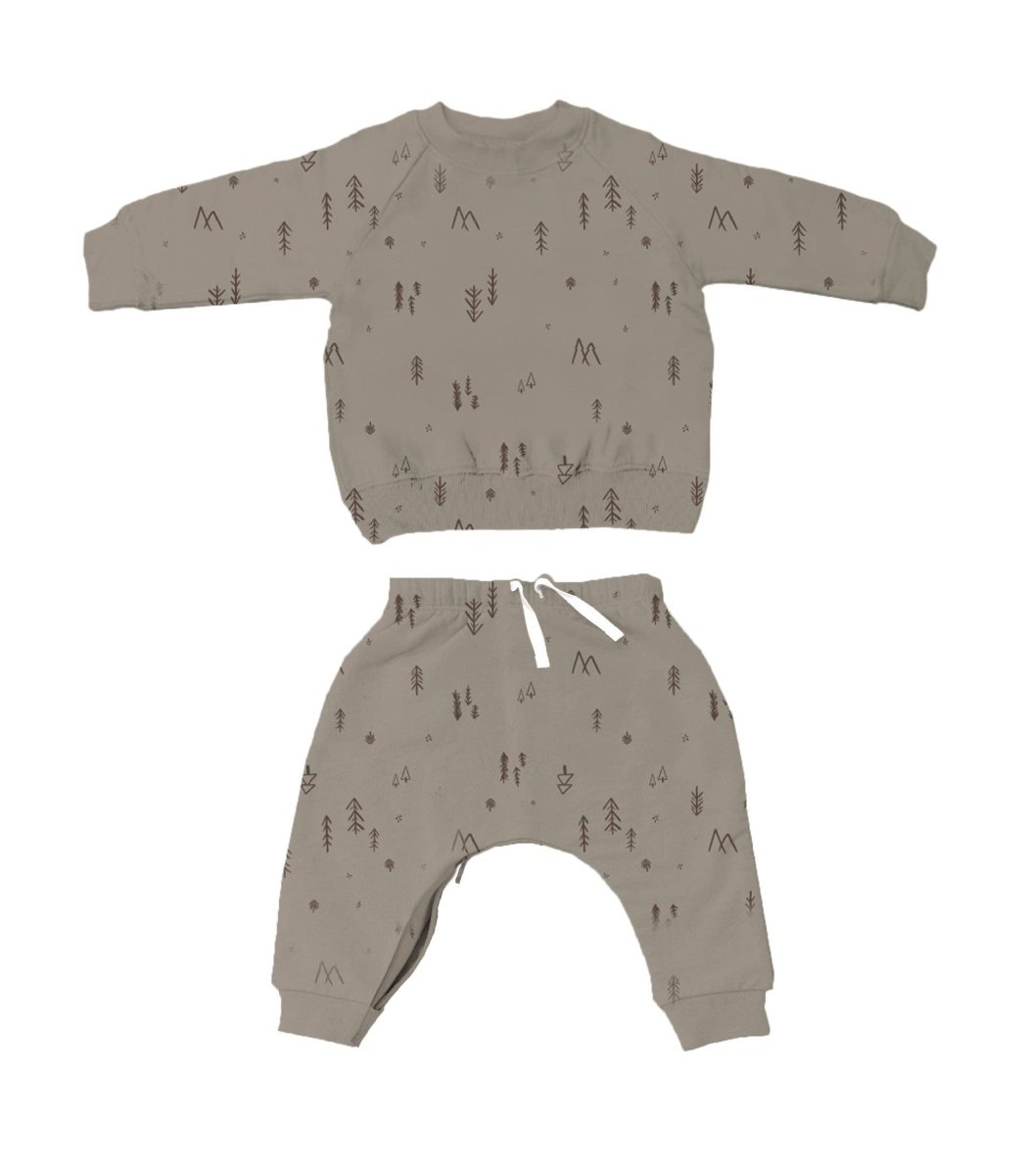 National Park Bamboo Fleece Sweatsuit - gunamuna Baby & Toddler Clothing sold by Rosebud & Jo