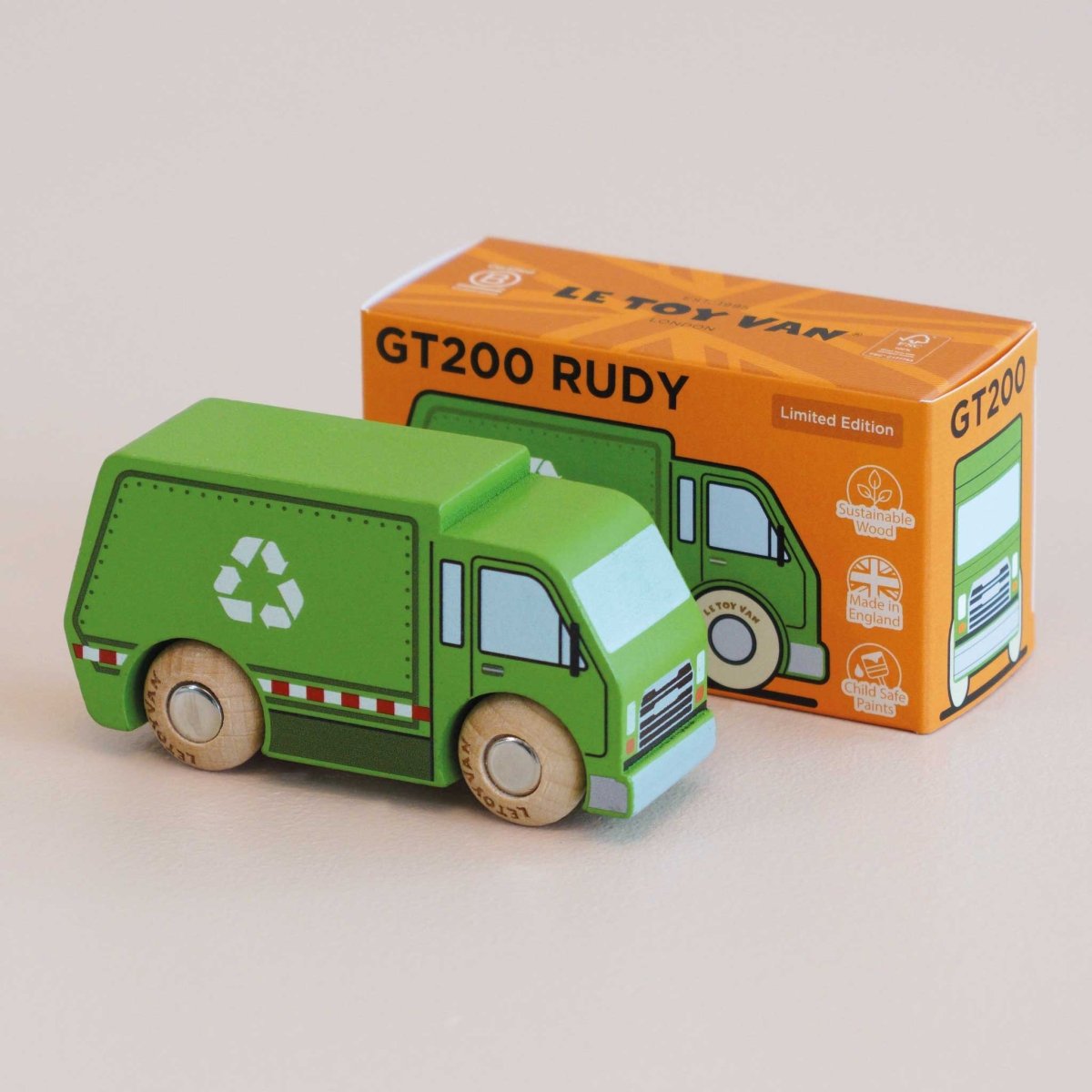 No. 36 GT200 Rudy Recycling Truck - Le Toy Van, Inc. Toys sold by Rosebud & Jo
