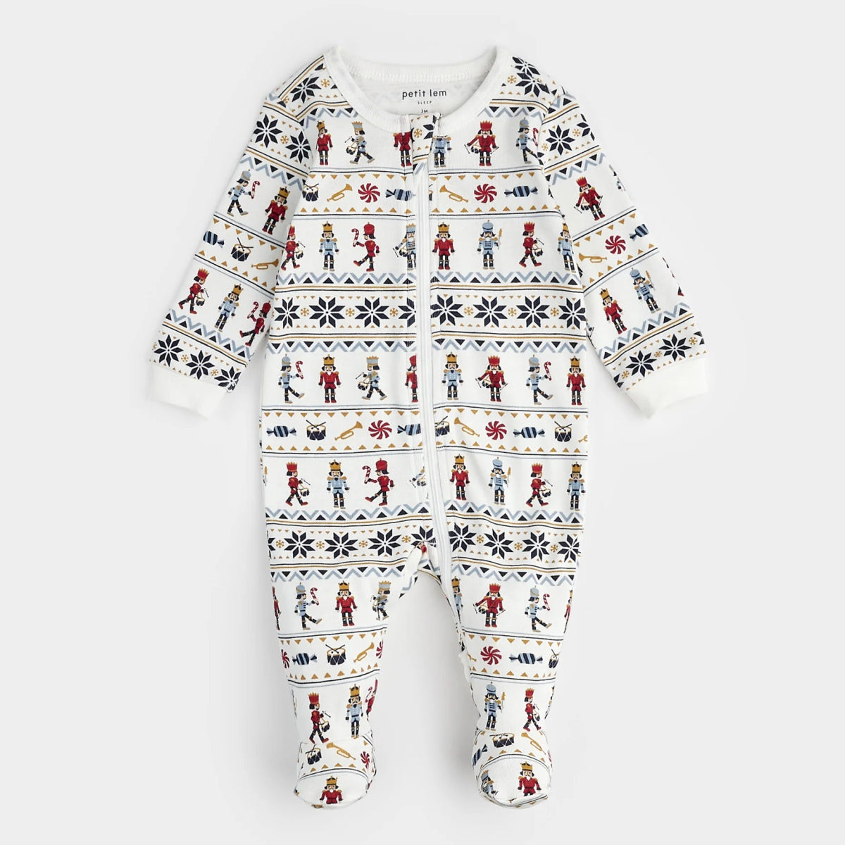 Nutcracker Fair Isle Print Sleeper - Petite Lem Baby & Toddler Clothing sold by Rosebud & Jo