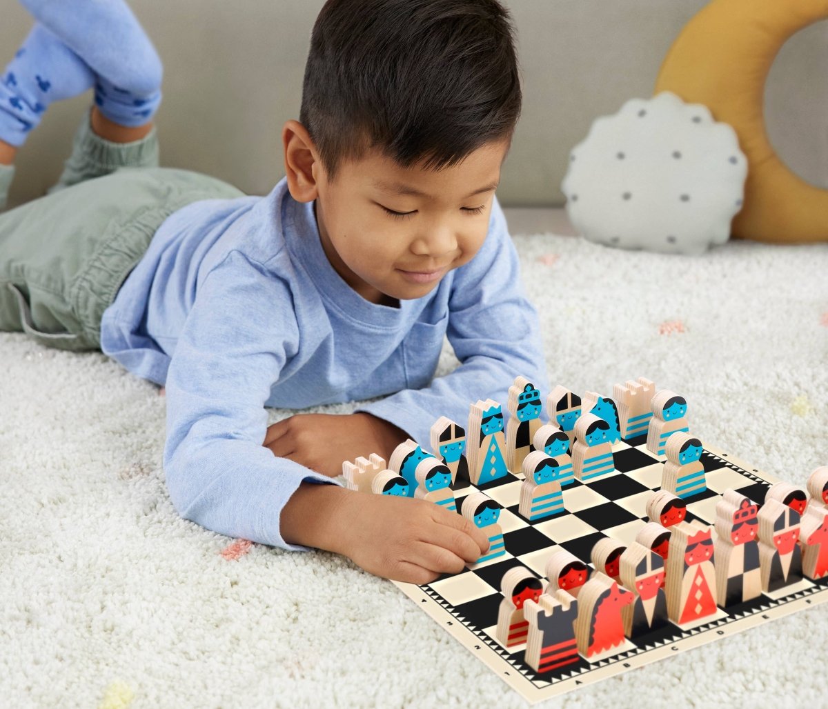On the Move Wooden Chess Set - Chronicle Books Toy sold by Rosebud & Jo
