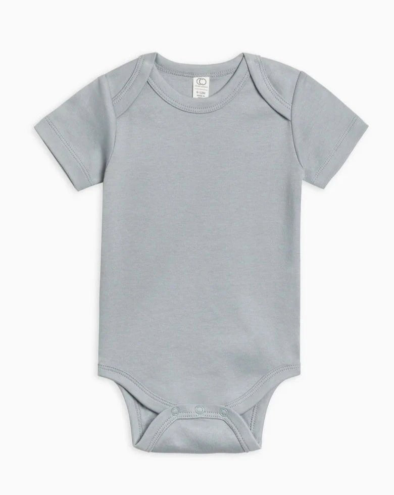 Organic Baby Short Sleeve Classic Bodysuit - Colored Organics sold by Rosebud & Jo