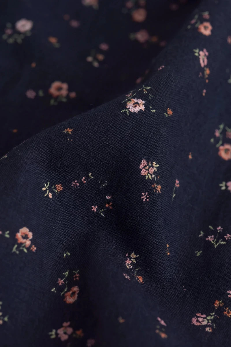 Organic Cotton Acacia Blouse - Eloise Navy - Jamie Kay Tops sold by Rosebud & Jo