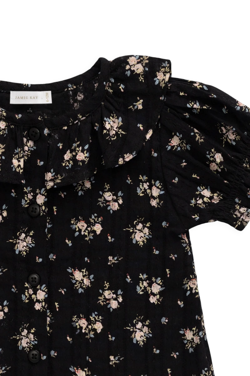 Organic Cotton Alora Top - Cassie Caviar - Jamie Kay Tops sold by Rosebud & Jo