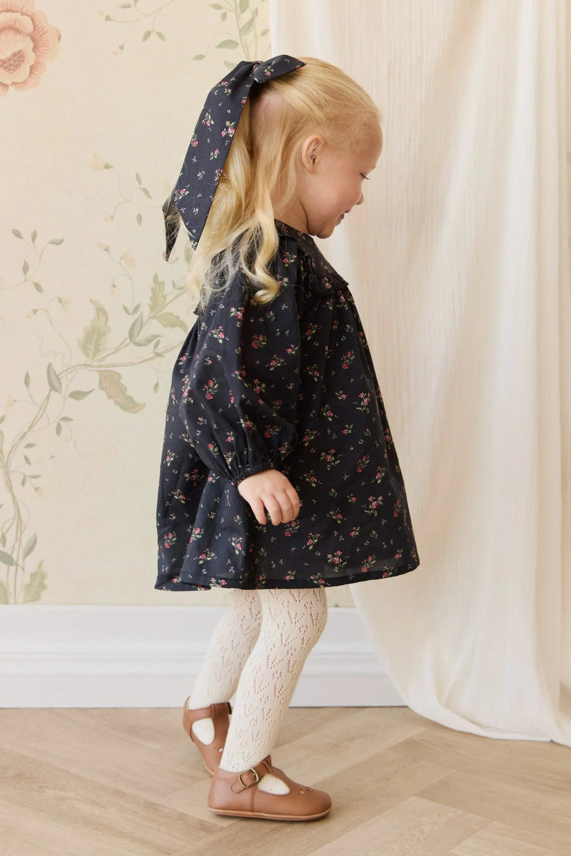 Organic Cotton Amira Dress - Bianca Noir - Jamie Kay Baby & Toddler Clothing sold by Rosebud & Jo