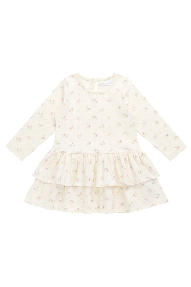 Organic Cotton Fayette Dress - Thelma Parchment - Jamie Kay Baby & Toddler Clothing sold by Rosebud & Jo