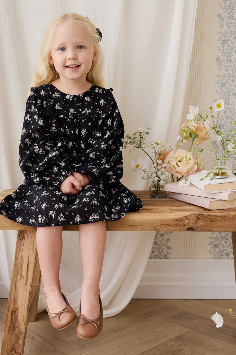 Organic Cotton Gianna Dress - Cassie Caviar - Jamie Kay Dresses sold by Rosebud & Jo