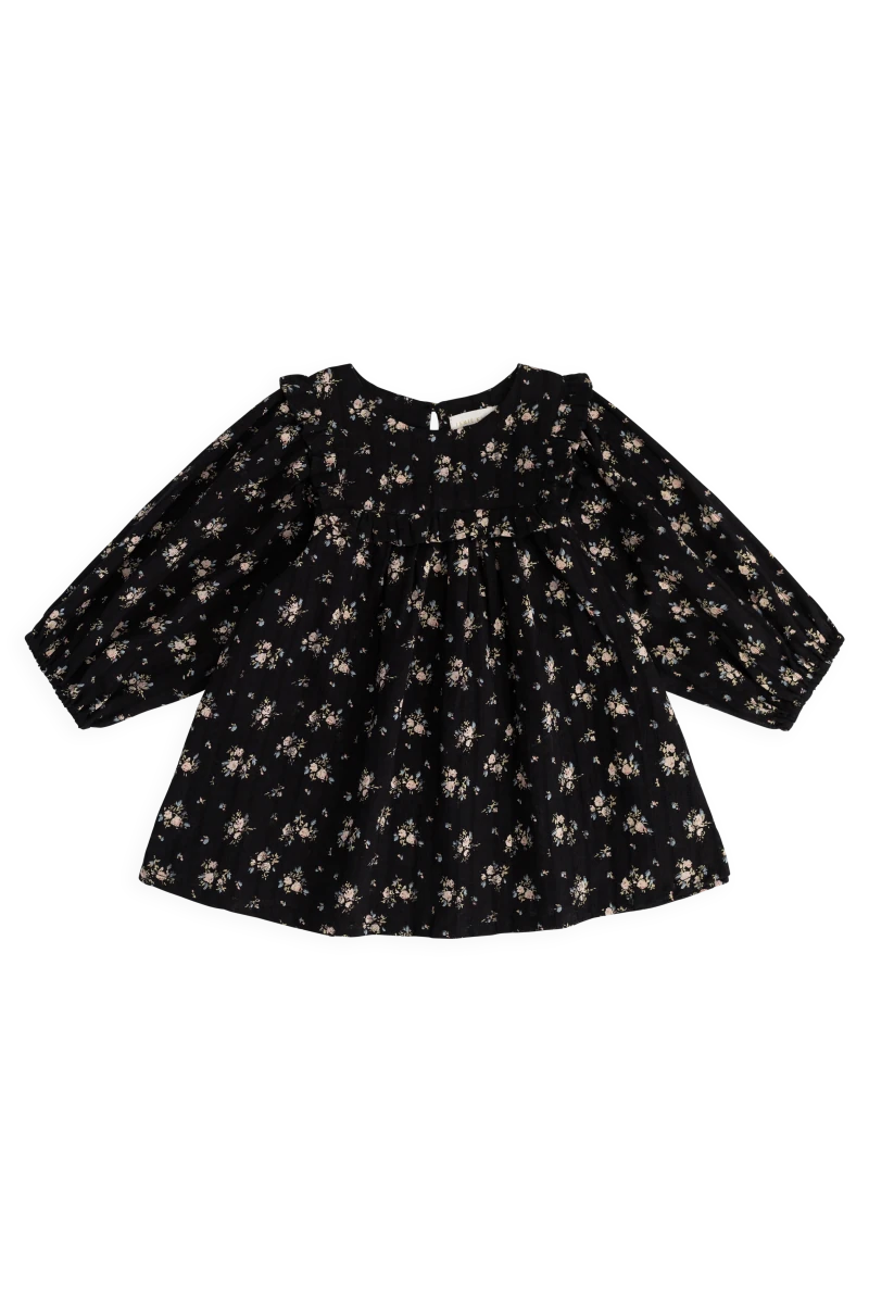 Organic Cotton Gianna Dress - Cassie Caviar - Jamie Kay Dresses sold by Rosebud & Jo