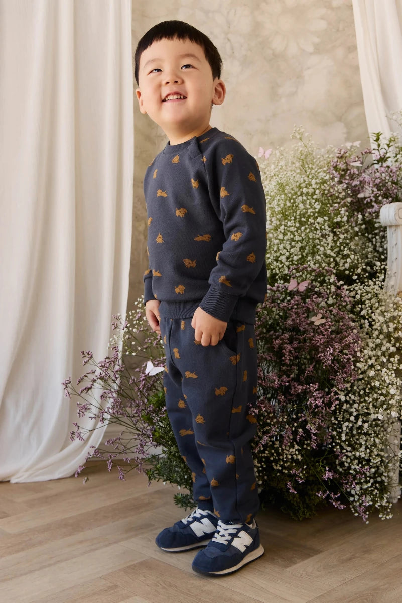 Organic Cotton Nash Track Pant - Playful Milo Captain - Jamie Kay Bottoms sold by Rosebud & Jo