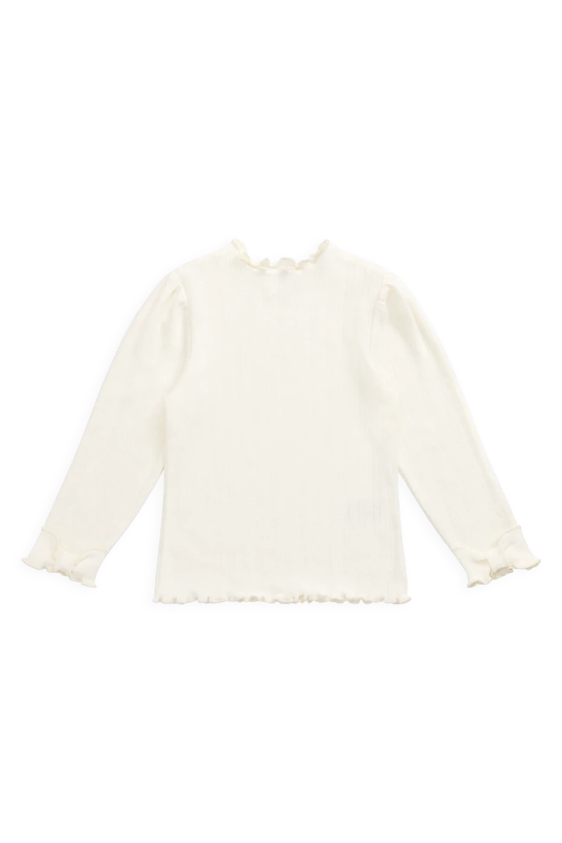 Organic Cotton Pointelle Eliane Top - Parchment - Jamie Kay Tops sold by Rosebud & Jo