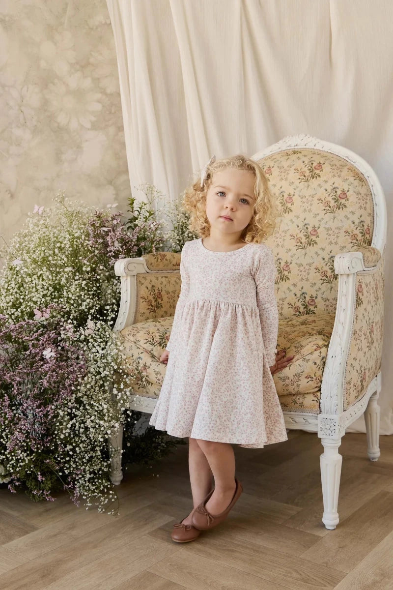 Organic Cotton Tallulah Dress - Posy Milk - Jamie Kay Dresses sold by Rosebud & Jo