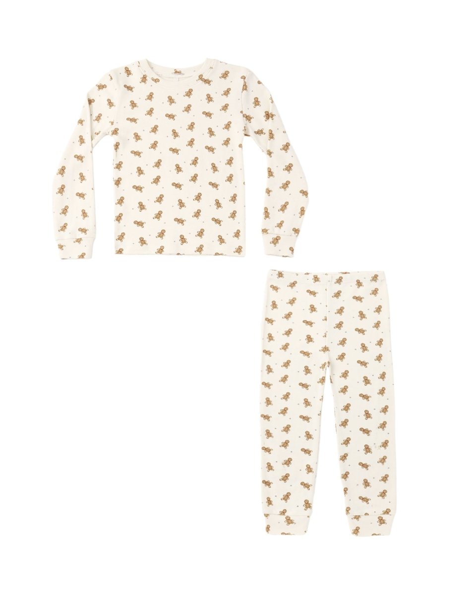 Organic Long Sleeve Pajama Set Gingerbread - Rylee + Cru Pajamas sold by Rosebud & Jo
