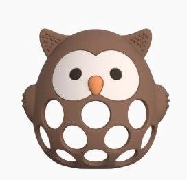 Owl 3D Silicone Teether - Three Hearts Teether sold by Rosebud & Jo