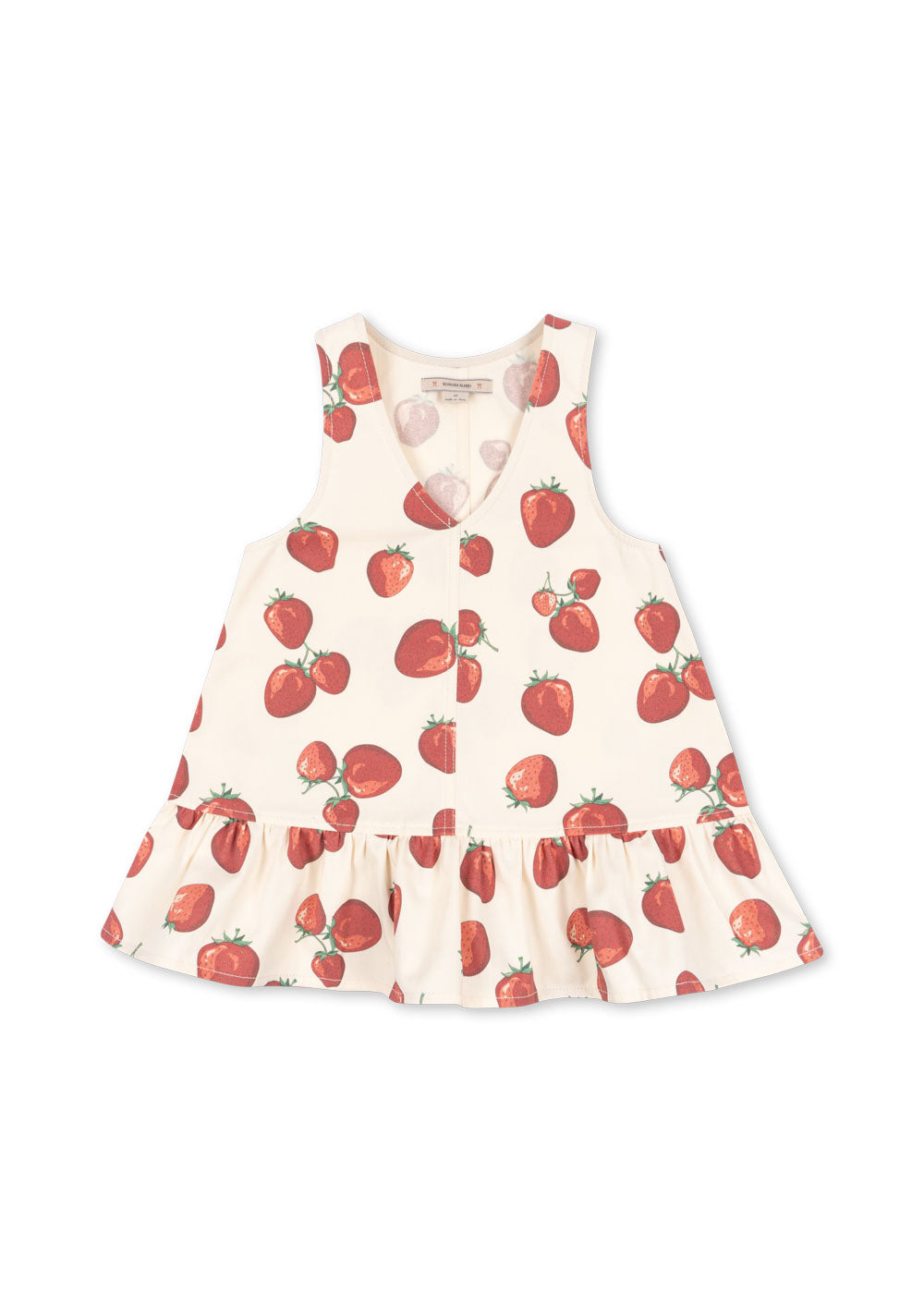 Strawberry Sleeveless Organic Cotton Dress