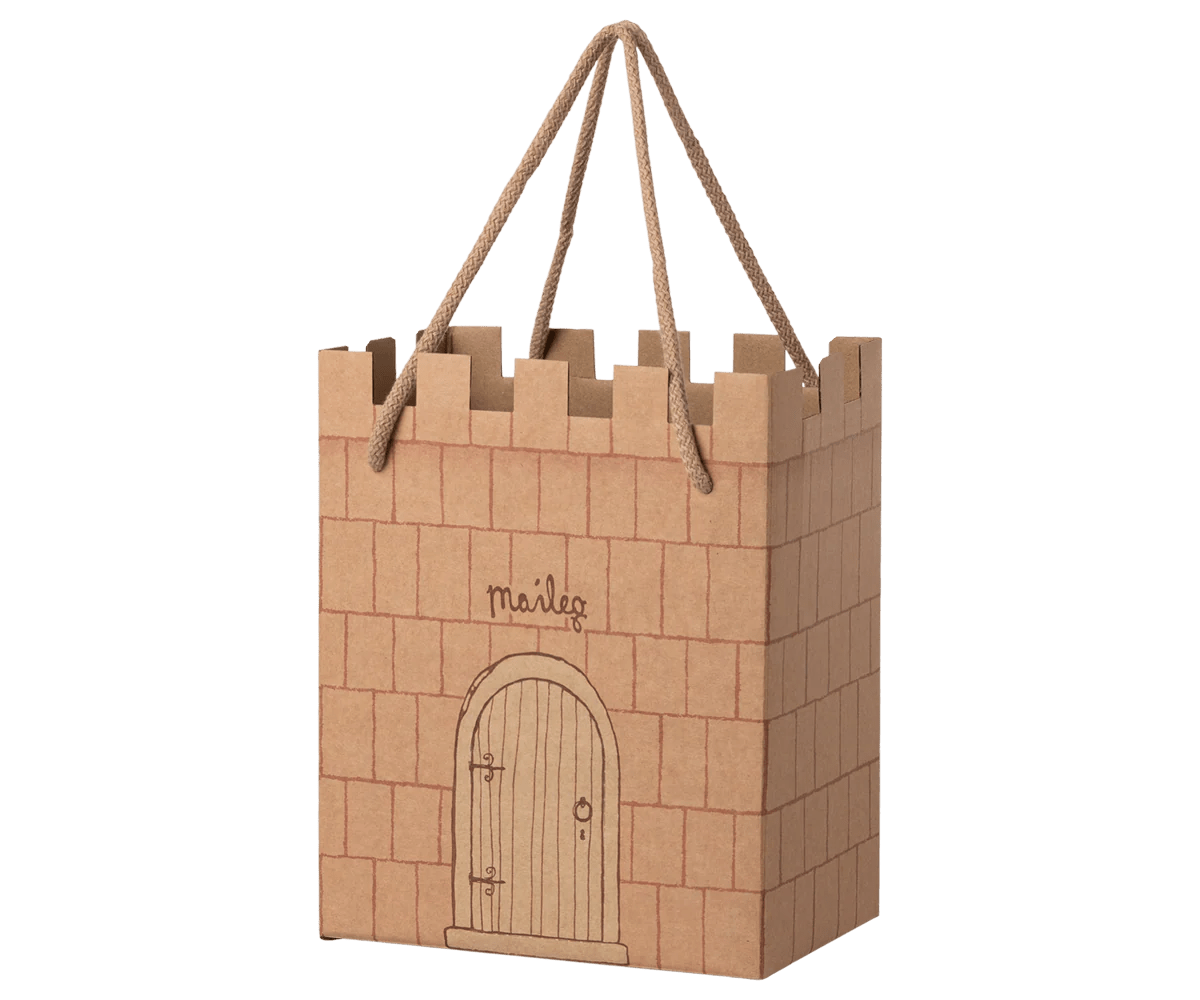 Paper bag, Castle in Rose - Maileg Toy sold by Rosebud & Jo