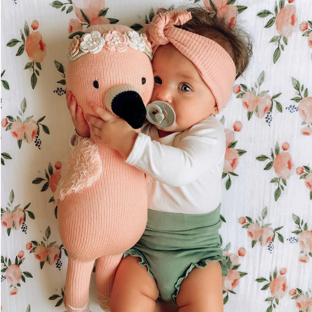 Penelope the Flamingo - Cuddle + Kind Toys sold by Rosebud & Jo