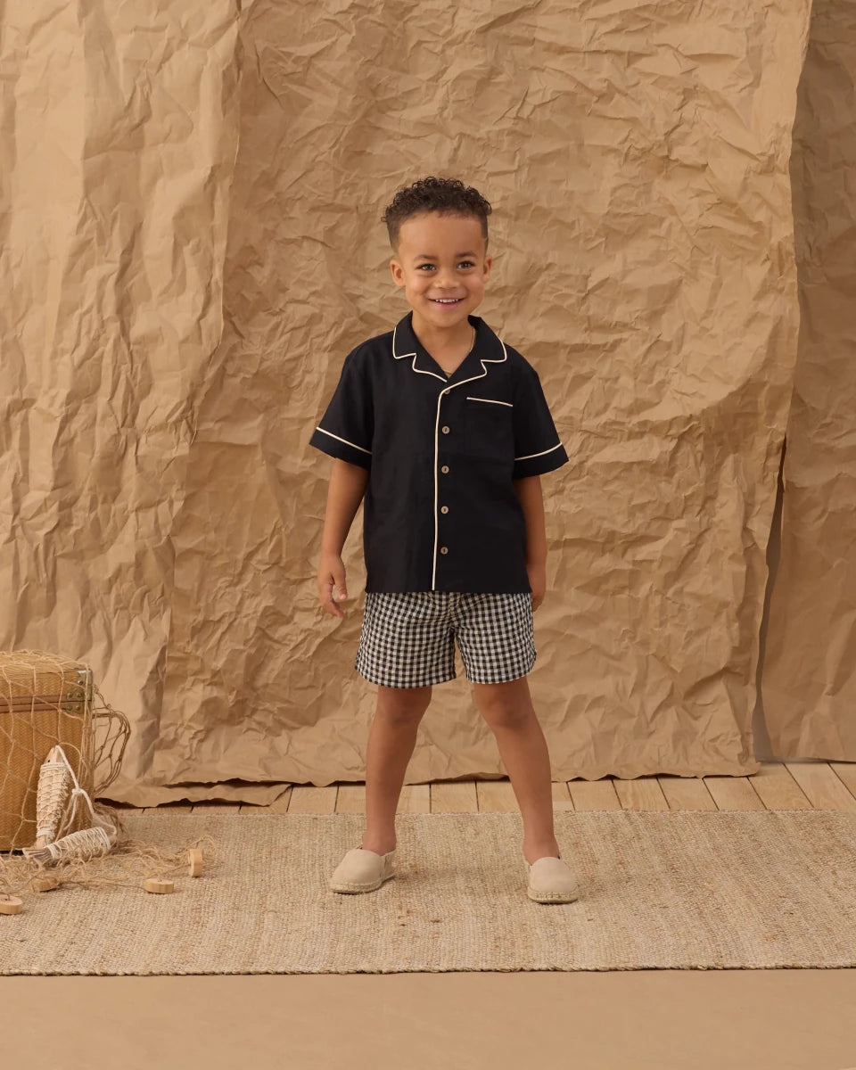 Perry Short || Black Check - Rylee + Cru Bottoms sold by Rosebud & Jo