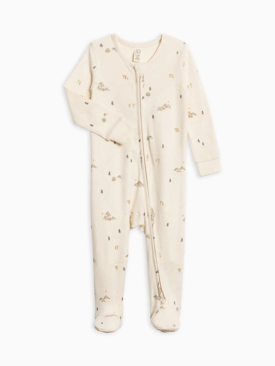 Peyton Zipper Sleeper - Hiking/Pine - Colored Organics Baby & Toddler Clothing sold by Rosebud & Jo