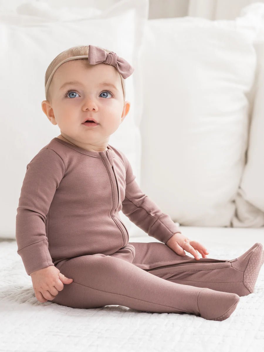 Peyton Zipper Sleeper in Aster - Colored Organics Baby & Toddler Clothing sold by Rosebud & Jo
